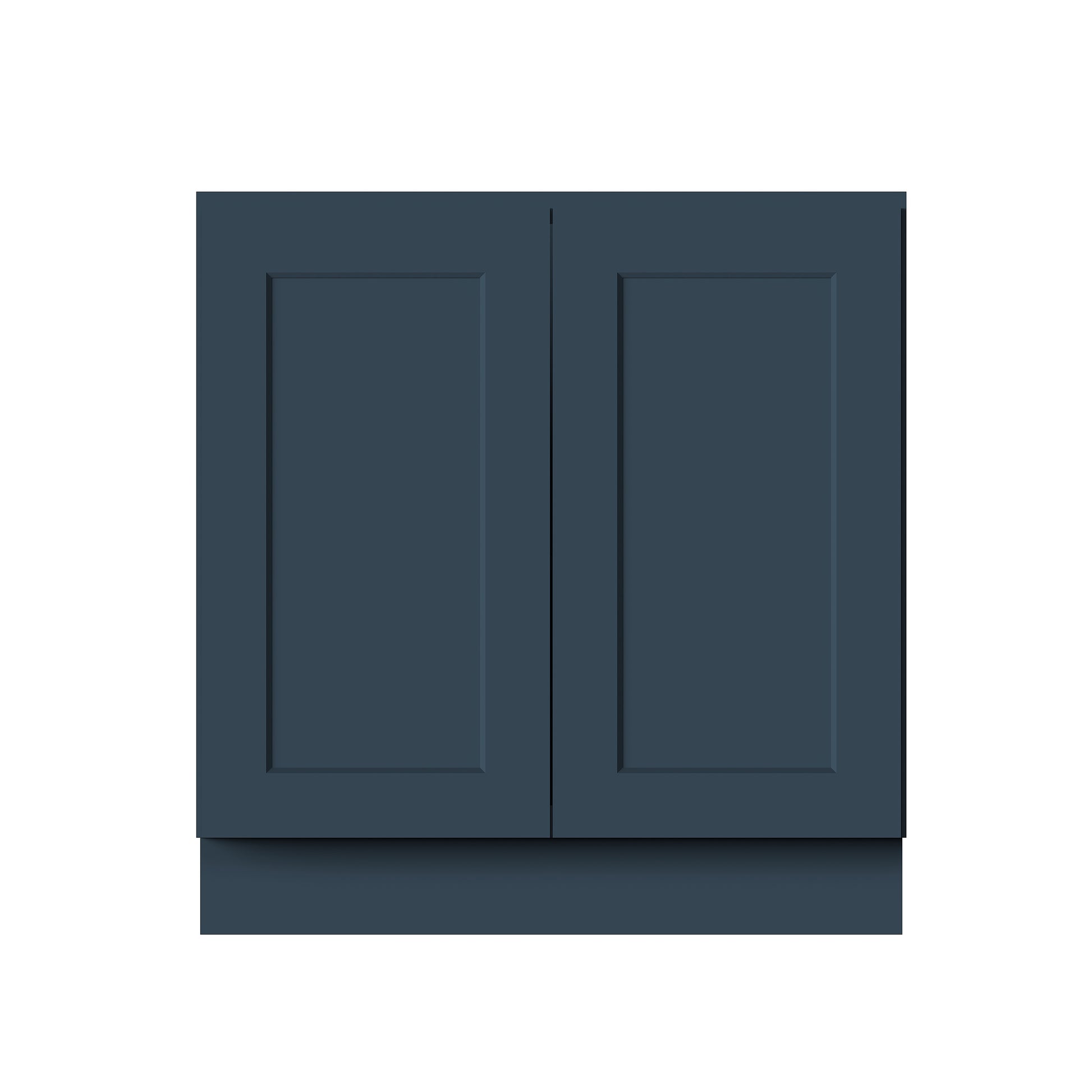 Cyber Grey RTA 24"-36"W x 24"D x 34.5"H Base Cabinet with 2 Full Height Doors