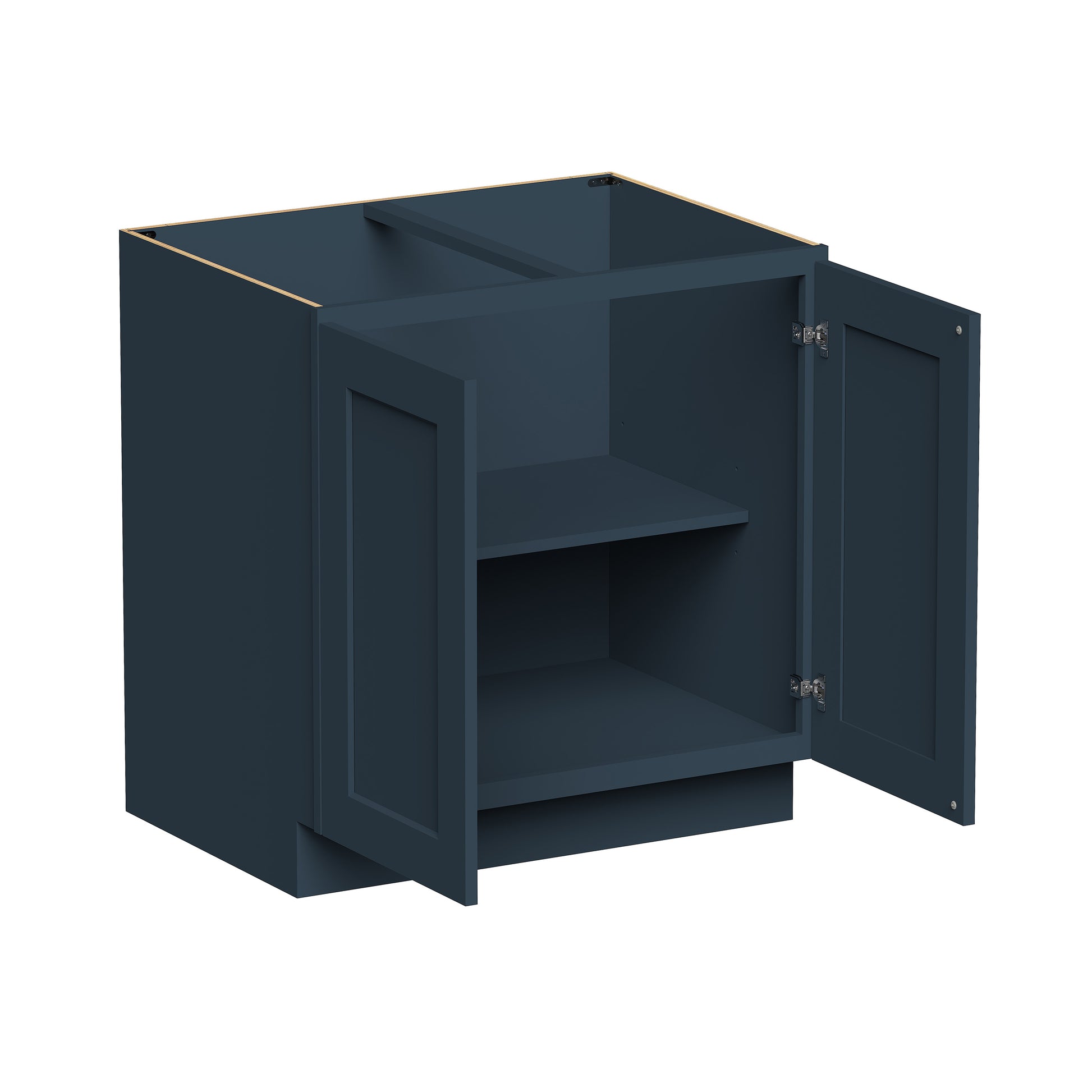Cyber Grey RTA 24"-36"W x 24"D x 34.5"H Base Cabinet with 2 Full Height Doors