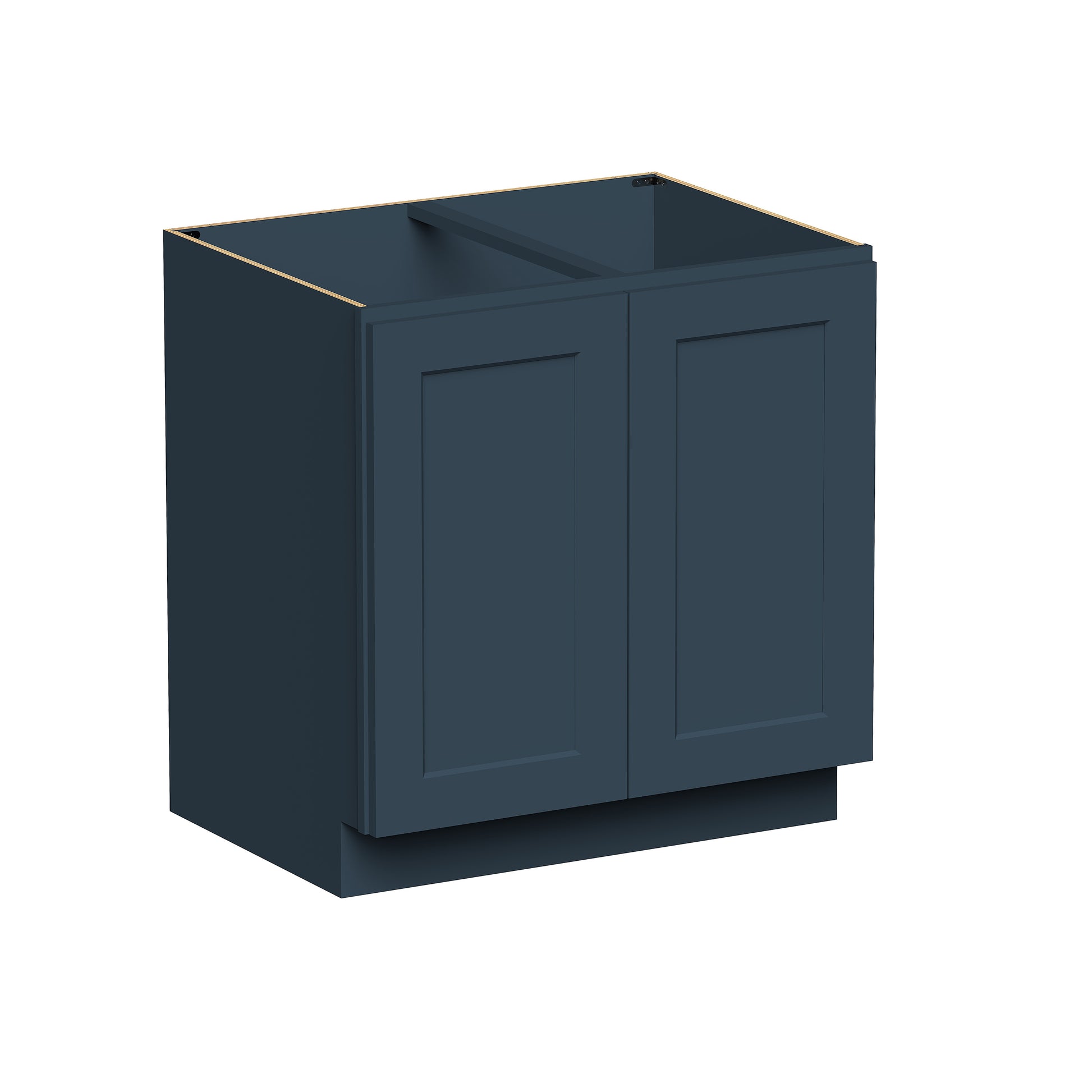 Cyber Grey RTA 24"-36"W x 24"D x 34.5"H Base Cabinet with 2 Full Height Doors