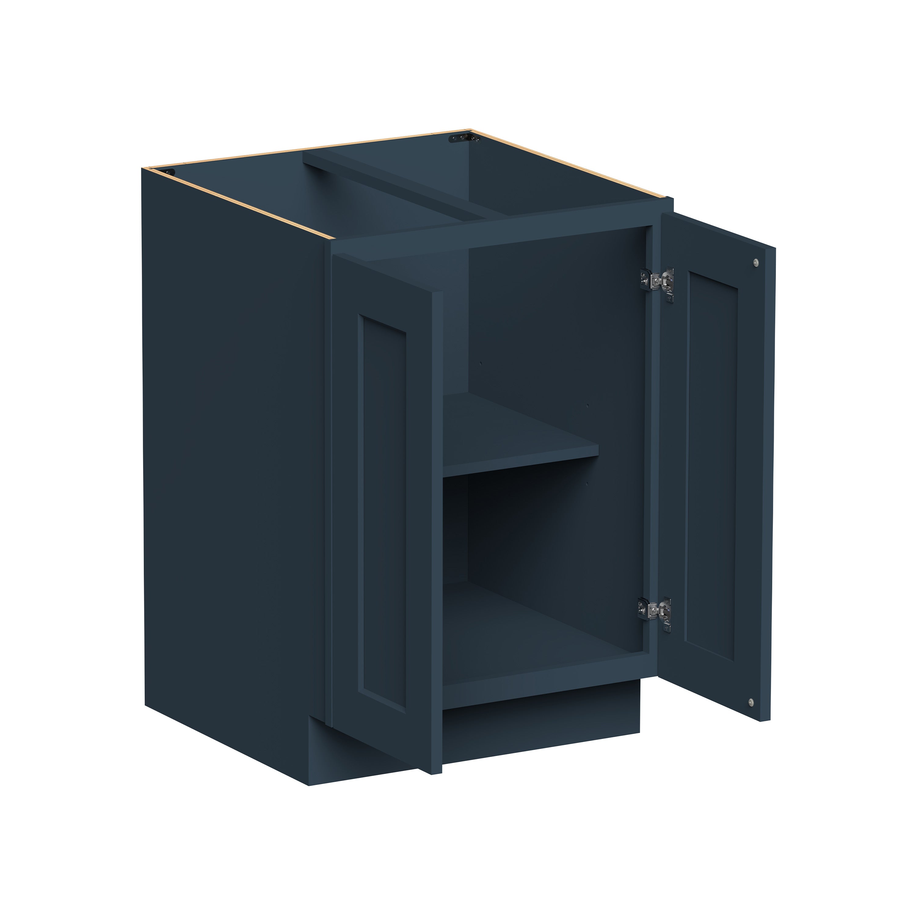 Cyber Grey RTA 24"-36"W x 24"D x 34.5"H Base Cabinet with 2 Full Height Doors