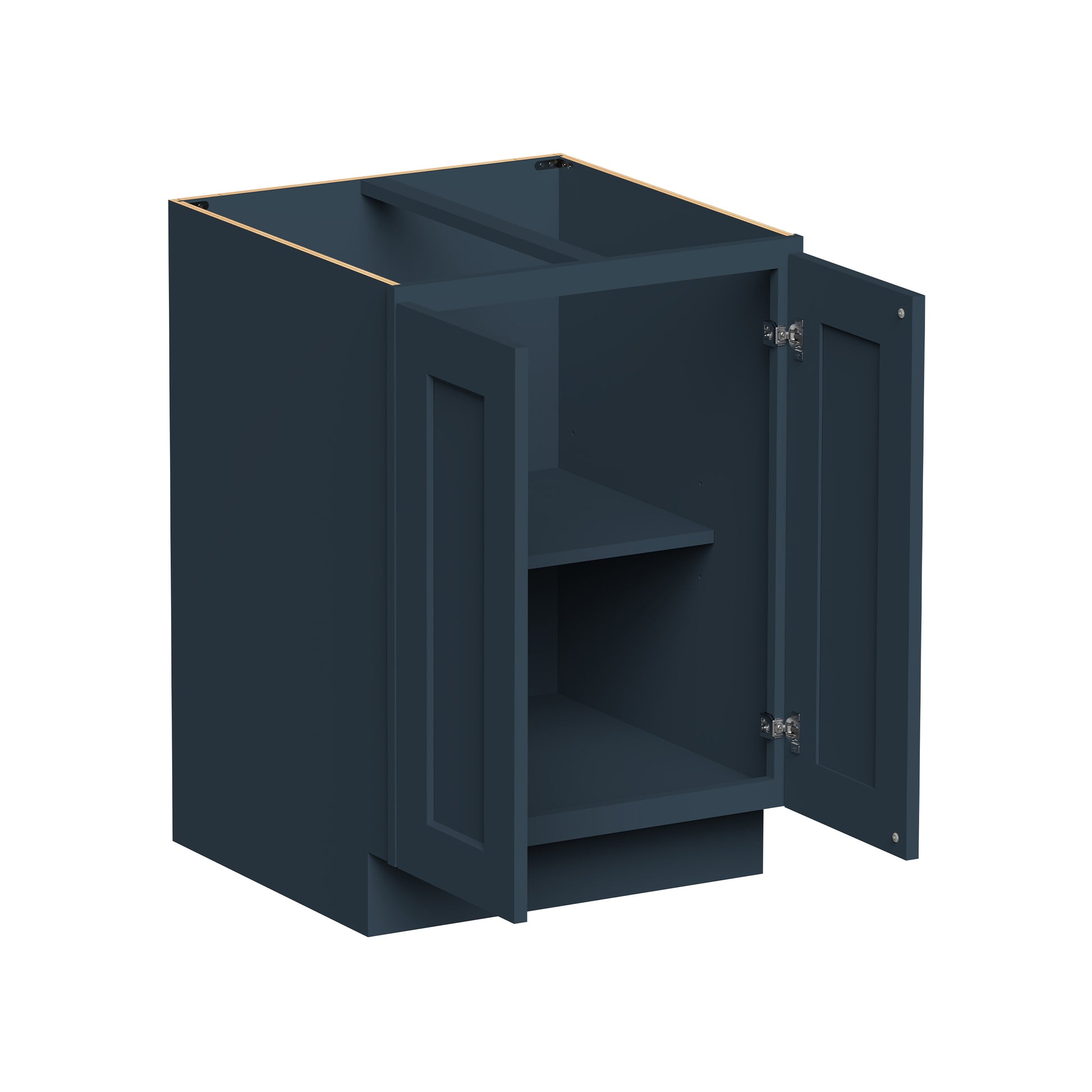 Cyber Grey RTA 24"-36"W x 24"D x 34.5"H Base Cabinet with 2 Full Height Doors