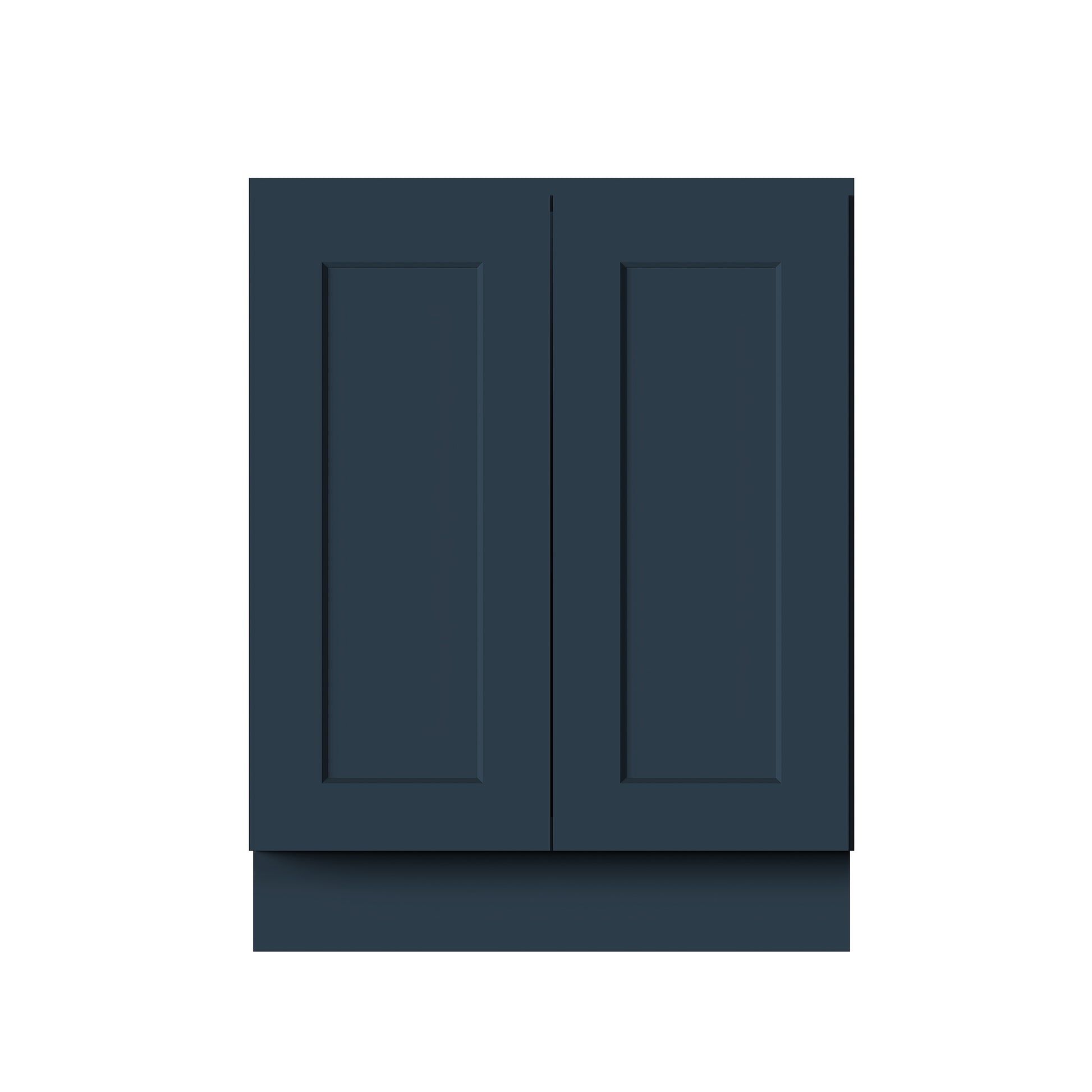 Cyber Grey RTA 24"-36"W x 24"D x 34.5"H Base Cabinet with 2 Full Height Doors