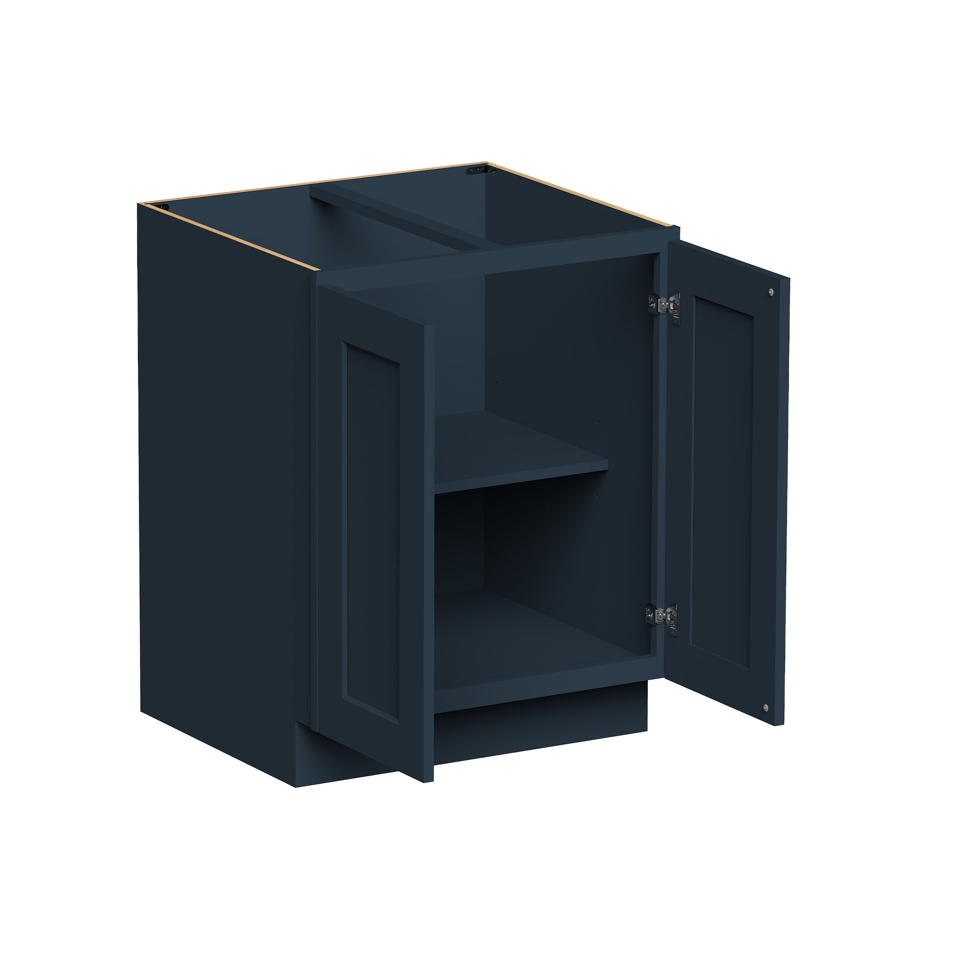 Cyber Grey RTA 24"-36"W x 24"D x 34.5"H Base Cabinet with 2 Full Height Doors