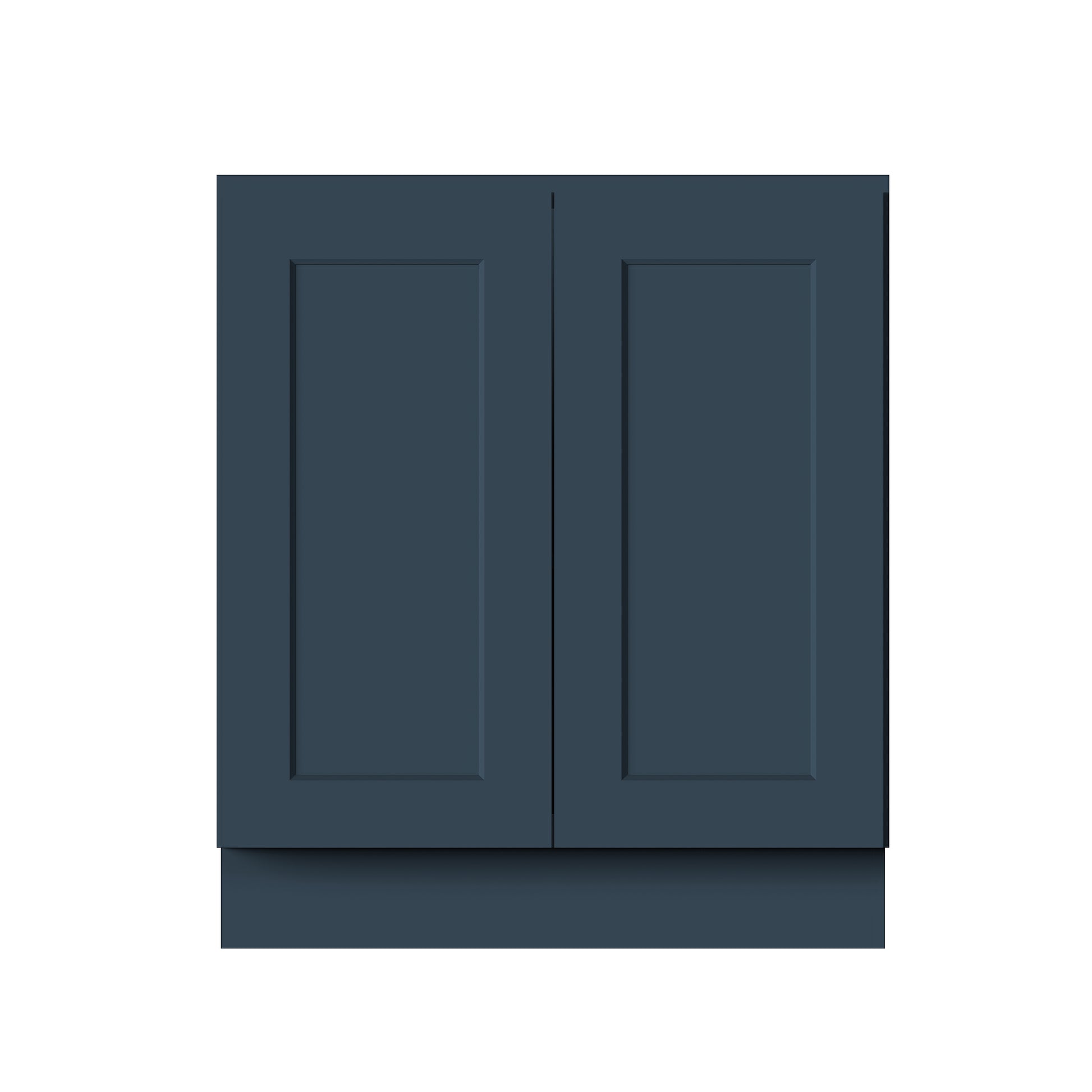 Cyber Grey RTA 24"-36"W x 24"D x 34.5"H Base Cabinet with 2 Full Height Doors