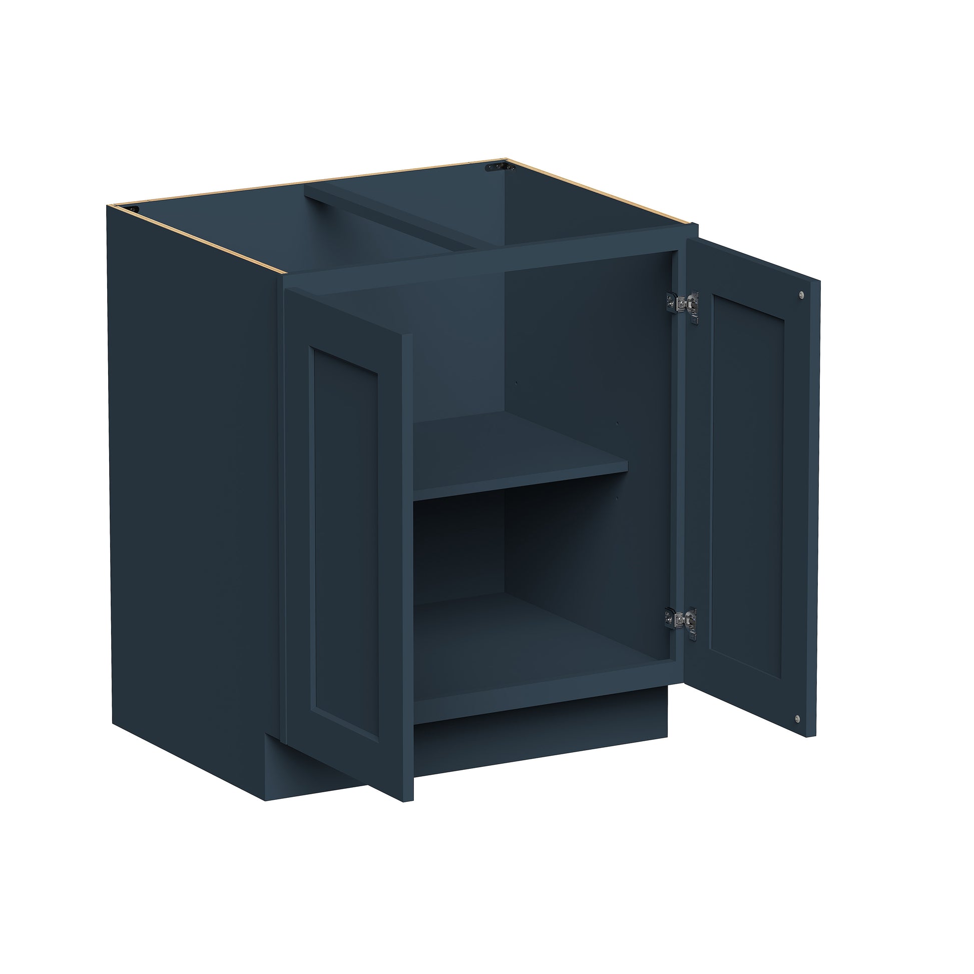 Cyber Grey RTA 24"-36"W x 24"D x 34.5"H Base Cabinet with 2 Full Height Doors