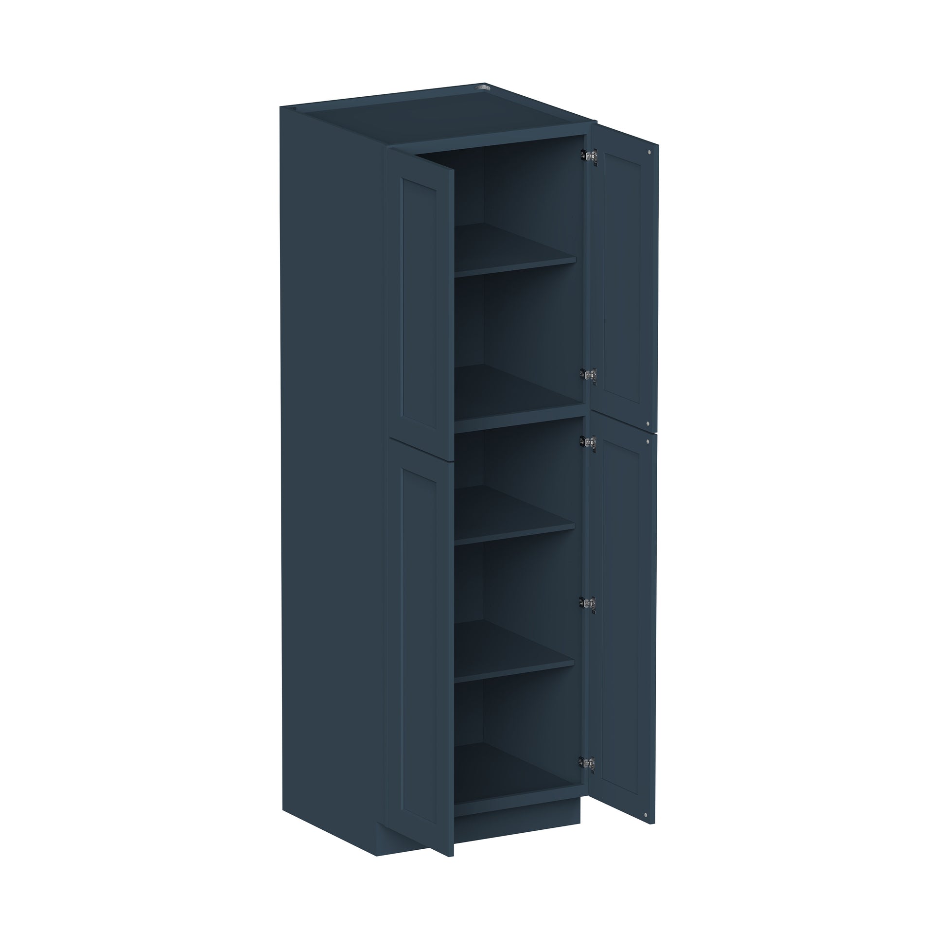 Cyber Grey RTA 24"/30"W x 27"D x 84"/90"/96"H 6 Sizes Tall Pantry Cabinet with Shelves