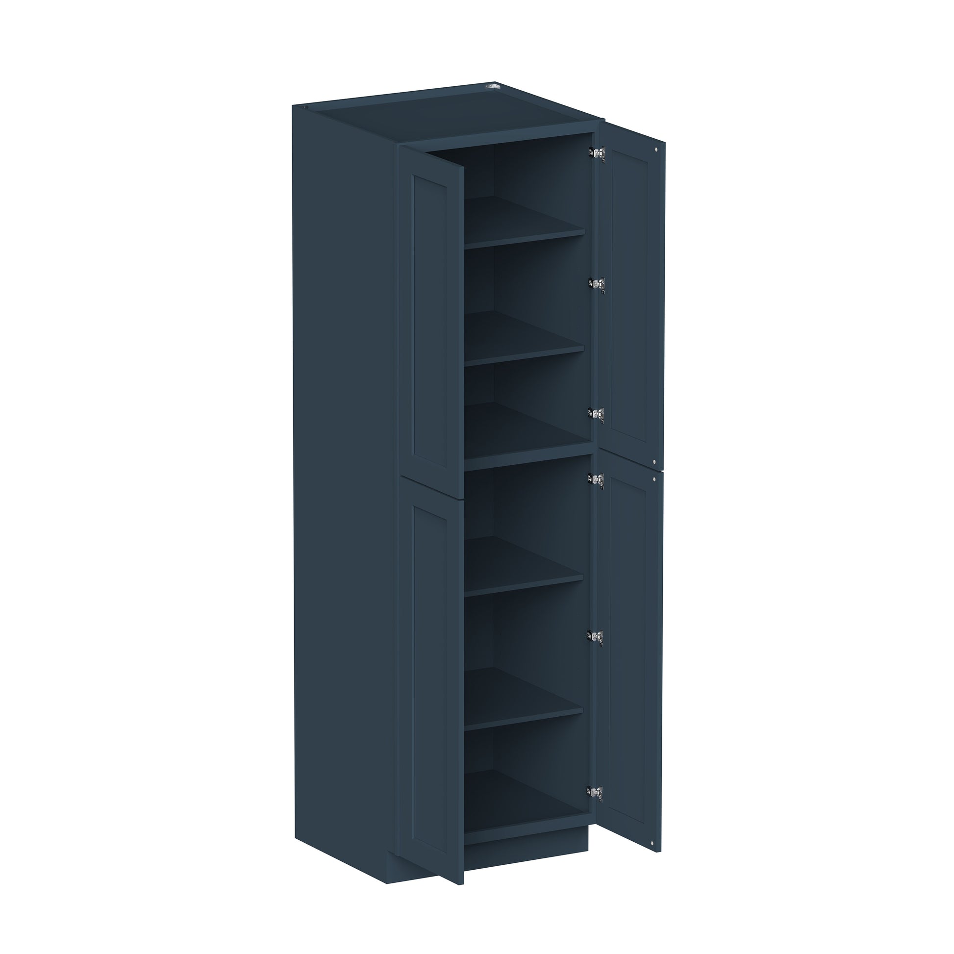 Cyber Grey RTA 24"/30"W x 27"D x 84"/90"/96"H 6 Sizes Tall Pantry Cabinet with Shelves