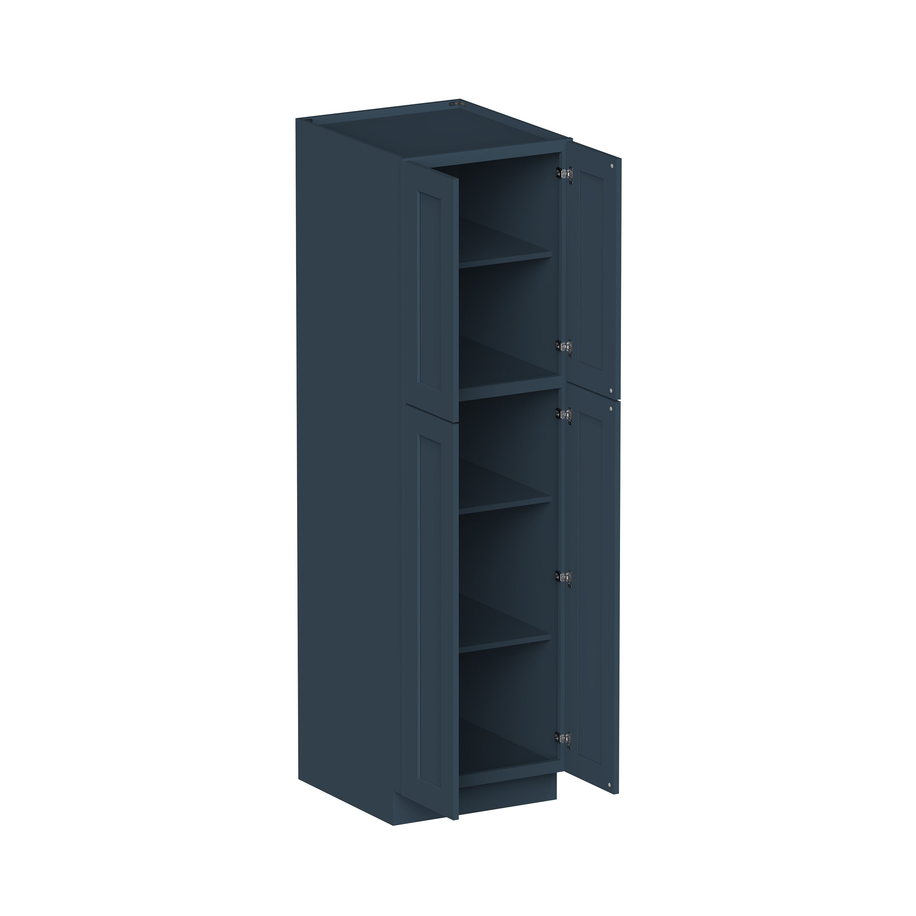 Cyber Grey RTA 24"/30"W x 27"D x 84"/90"/96"H 6 Sizes Tall Pantry Cabinet with Shelves