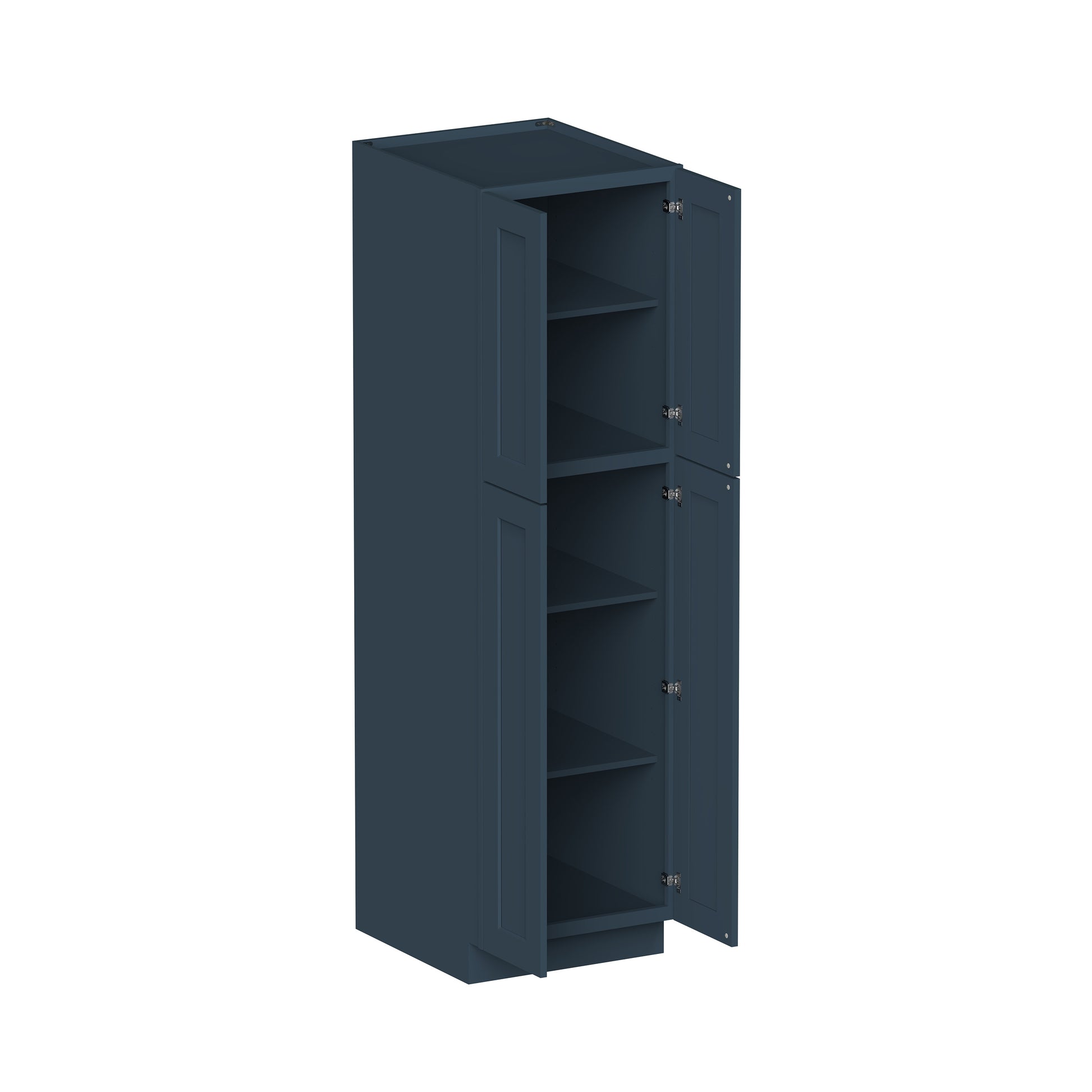 Cyber Grey RTA 24"/30"W x 27"D x 84"/90"/96"H 6 Sizes Tall Pantry Cabinet with Shelves