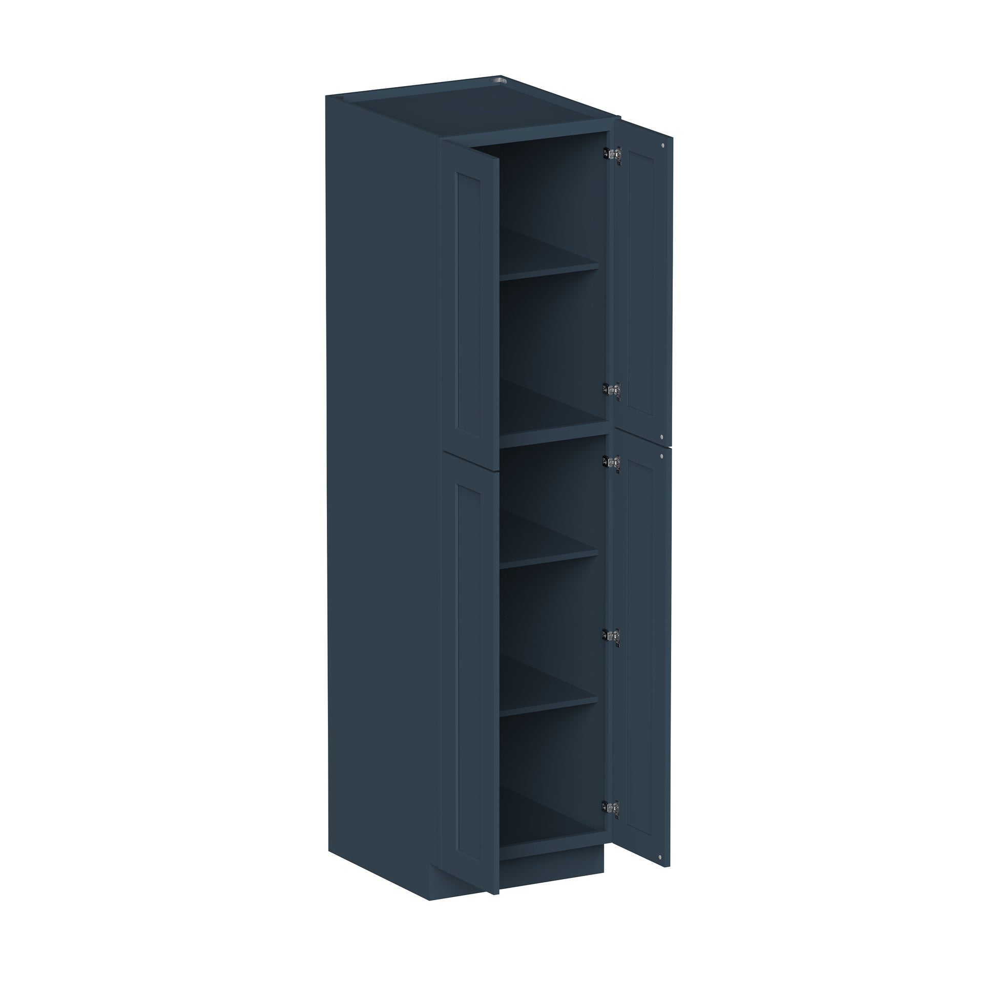 Cyber Grey RTA 24"/30"W x 27"D x 84"/90"/96"H 6 Sizes Tall Pantry Cabinet with Shelves