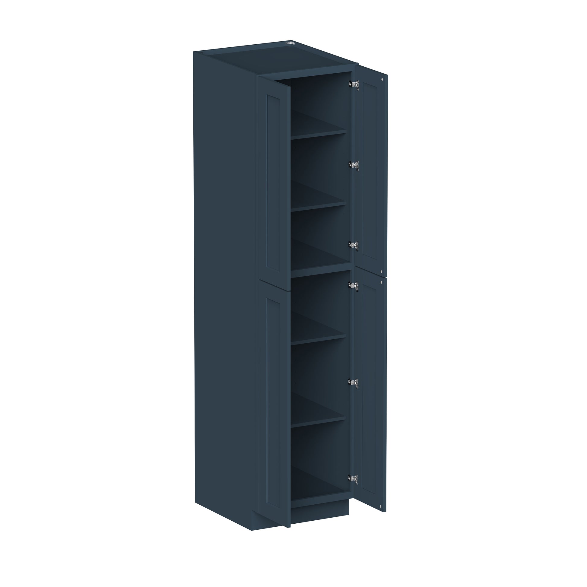 Cyber Grey RTA 24"/30"W x 27"D x 84"/90"/96"H 6 Sizes Tall Pantry Cabinet with Shelves