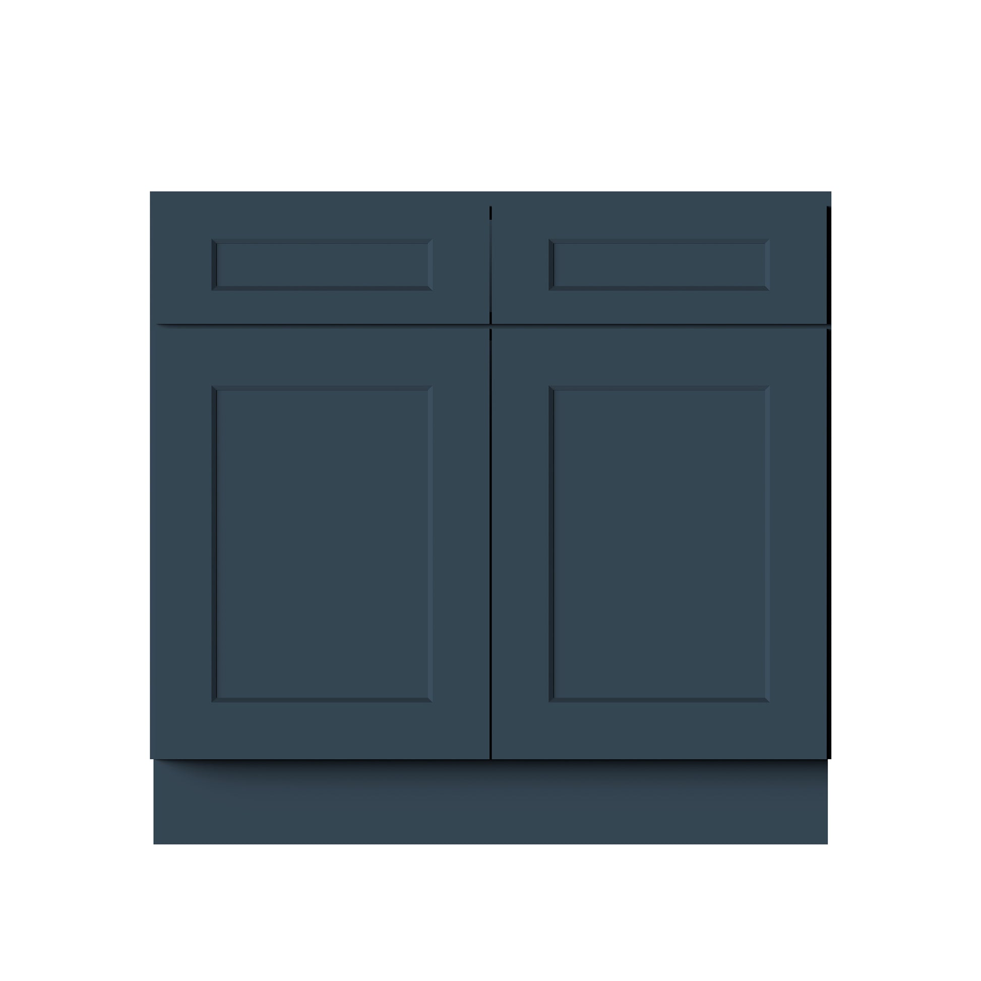 Cyber Grey RTA 30"/36"W x 24"D x 34.5"H Sink Base Cabinet with 2 Doors