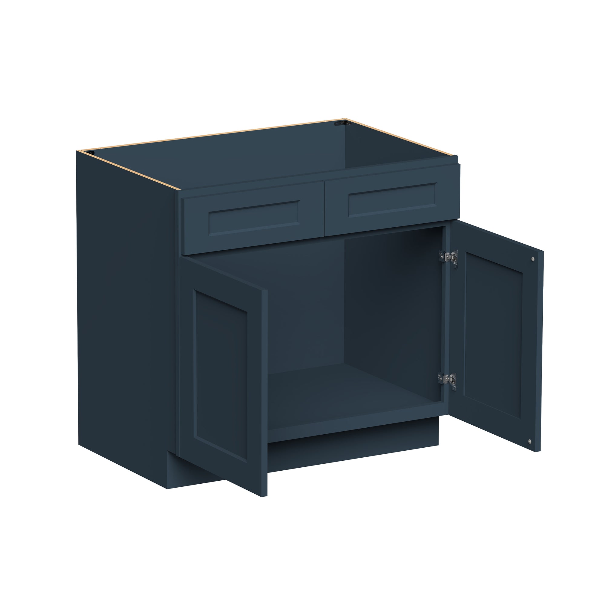 Cyber Grey RTA 30"/36"W x 24"D x 34.5"H Sink Base Cabinet with 2 Doors