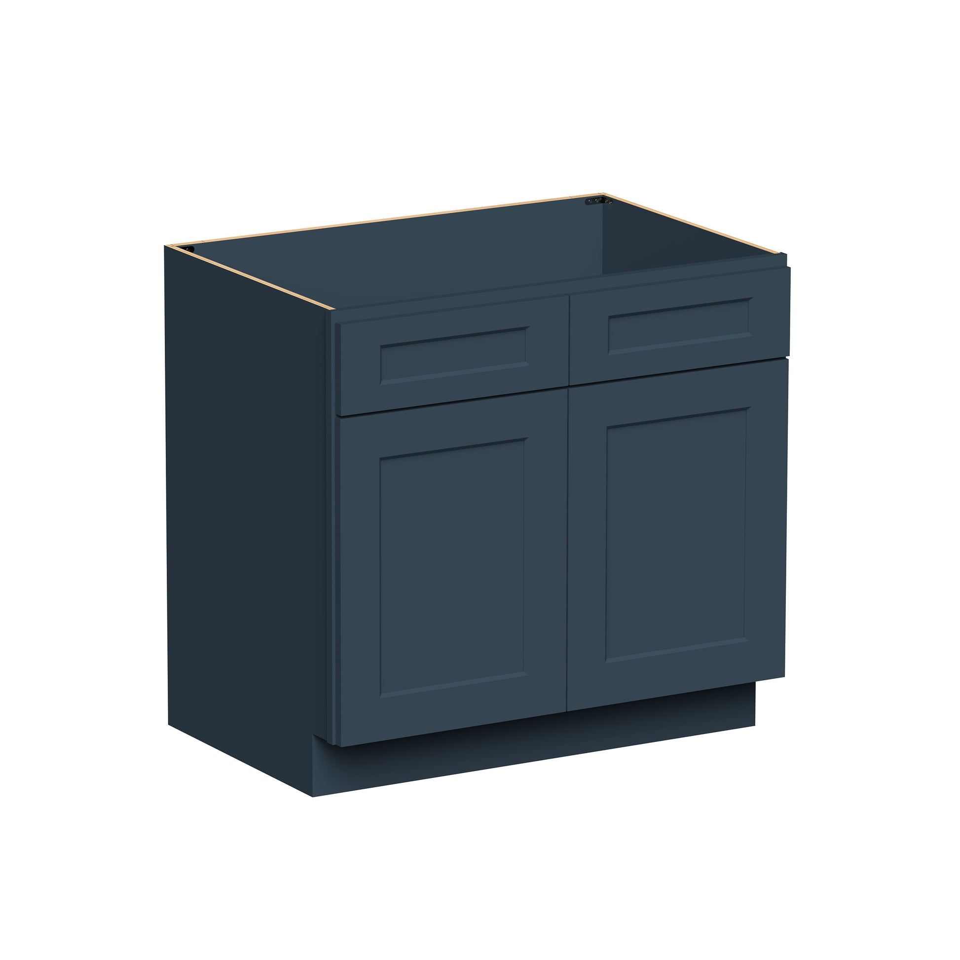 Cyber Grey RTA 30"/36"W x 24"D x 34.5"H Sink Base Cabinet with 2 Doors
