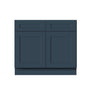 Cyber Grey RTA 33"/39"/42"W x 24"D x 34.5"H Base Cabinet with 2 Doors, 2 Drawers and 1 Shelf