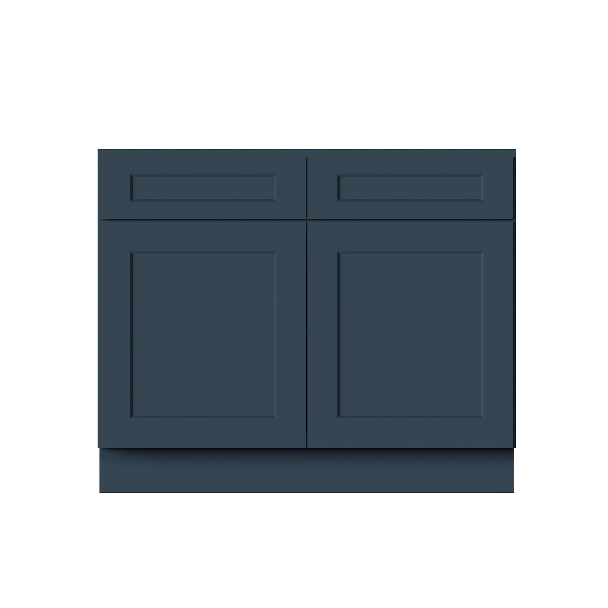 Cyber Grey RTA 33"/39"/42"W x 24"D x 34.5"H Base Cabinet with 2 Doors, 2 Drawers and 1 Shelf
