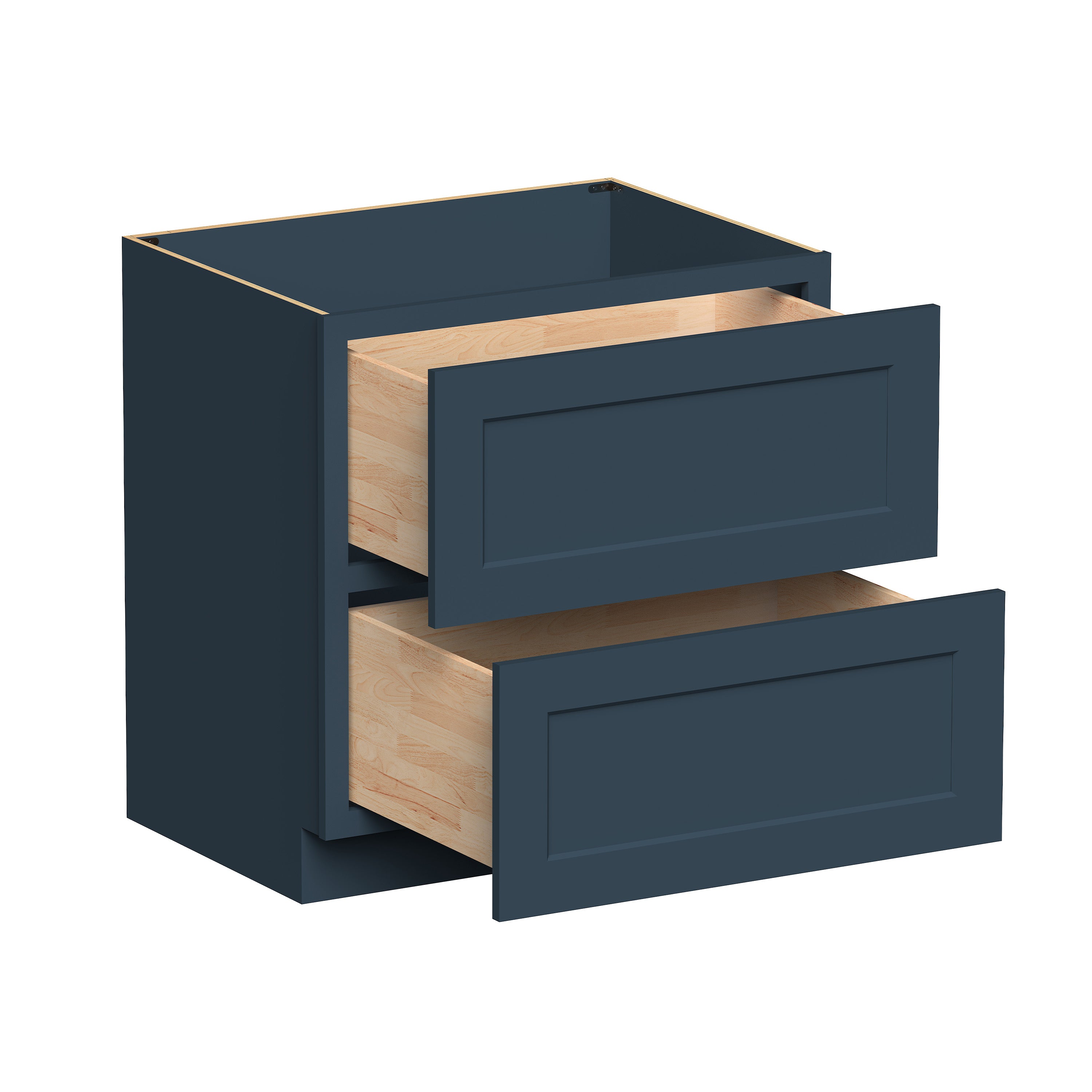 Cyber Grey RTA 33"W x 24"D x 34.5"H Base Cabinet with 2 Drawers