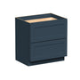Cyber Grey RTA 33"W x 24"D x 34.5"H Base Cabinet with 2 Drawers