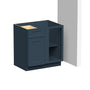 Cyber Grey RTA 33"W x 24"D x 34.5"H Blind Corner Base Cabinet with 1 Door, 1 Drawer and 1 Shelf