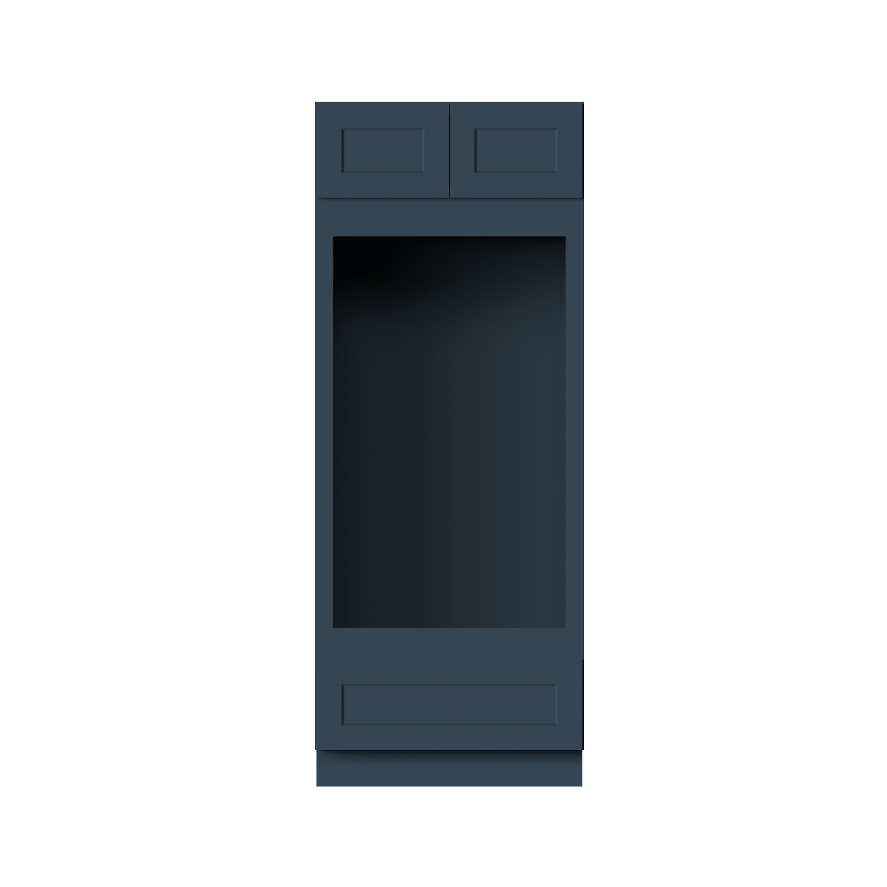 Cyber Grey RTA 33"W x 27"D x 84"/90"/96"H 3-Size Double Oven Cabinet with Door, Drawer and shelves