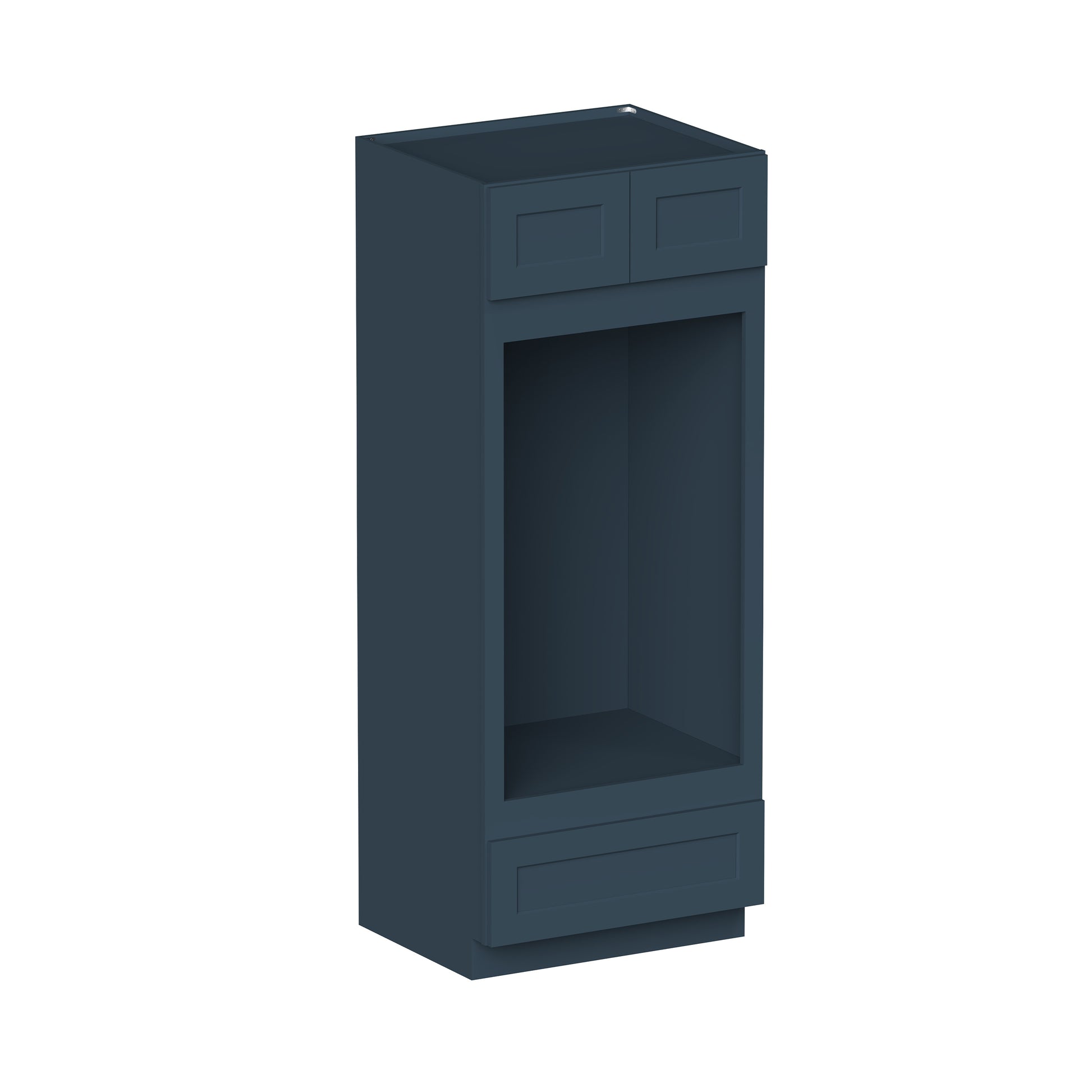 Cyber Grey RTA 33"W x 27"D x 84"/90"/96"H 3-Size Double Oven Cabinet with Door, Drawer and shelves