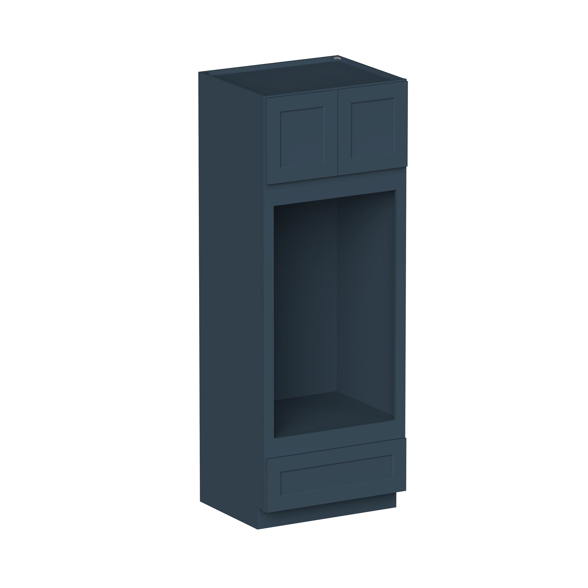 Cyber Grey RTA 33"W x 27"D x 84"/90"/96"H 3-Size Double Oven Cabinet with Door, Drawer and shelves