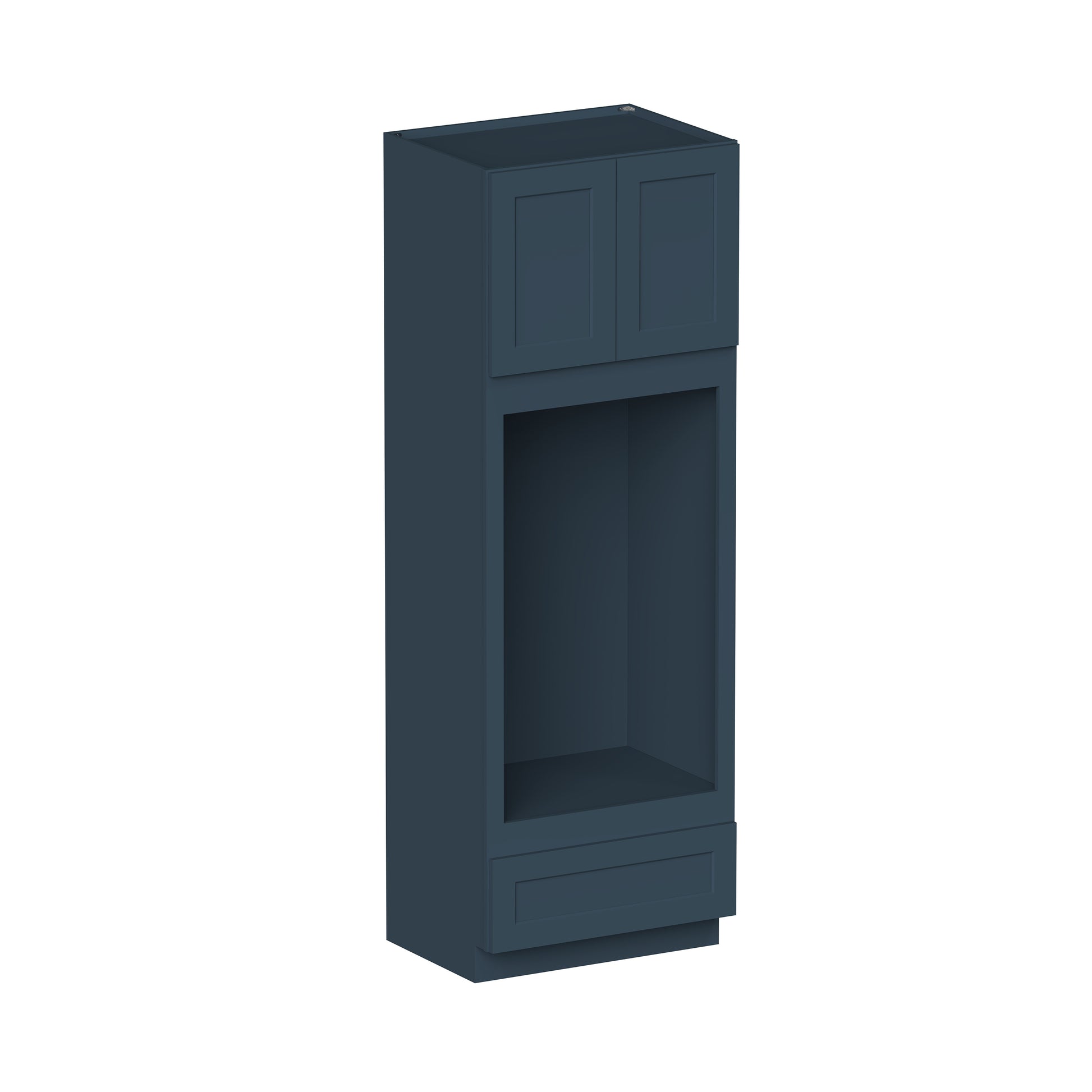 Cyber Grey RTA 33"W x 27"D x 84"/90"/96"H 3-Size Double Oven Cabinet with Door, Drawer and shelves