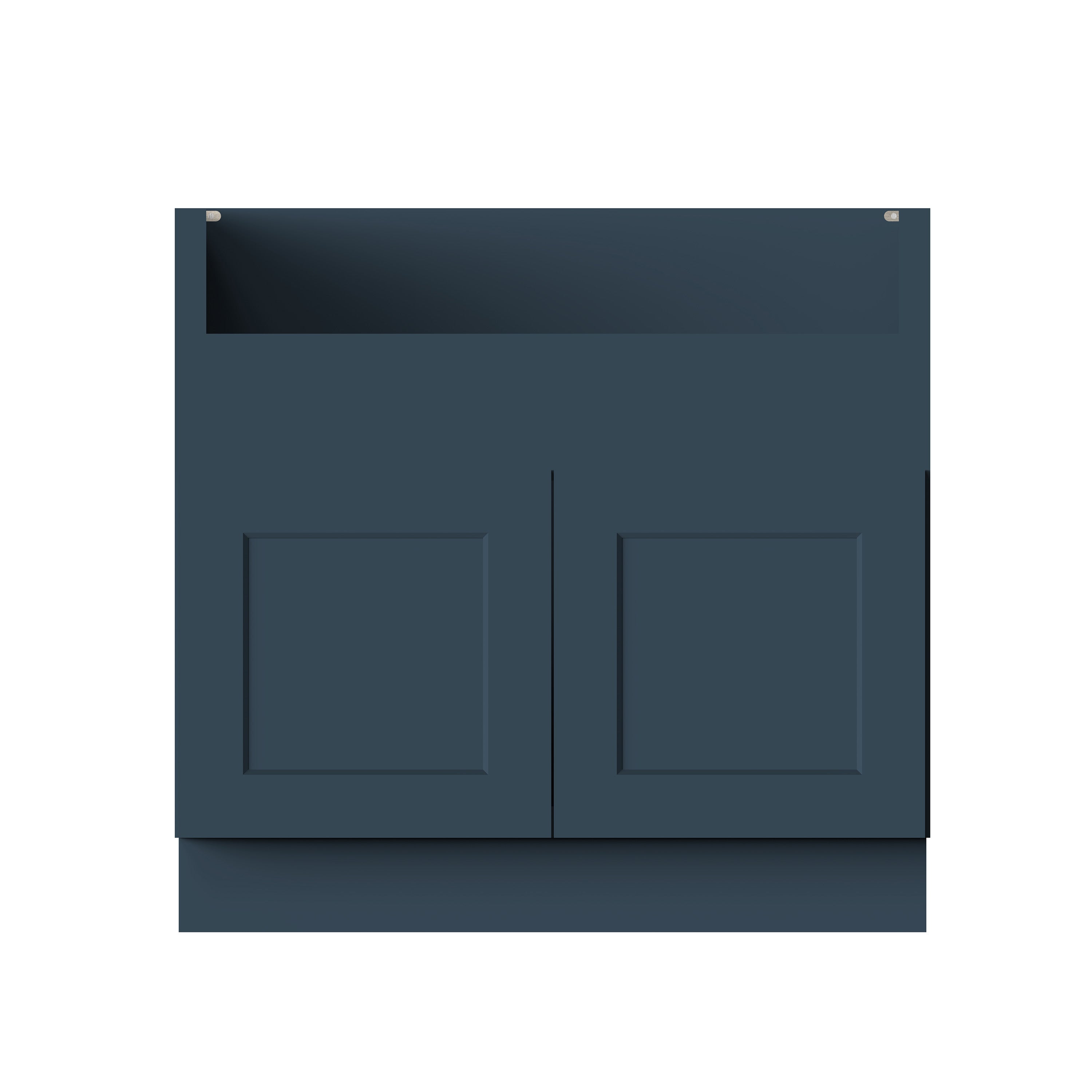 Cyber Grey RTA 36"W x 24"D x 34.5"H Farm Sink Base Cabinet with 2 Doors