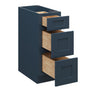 Cyber Grey RTA 12"W x 24"D x 34.5"H Base Cabinet with 3 Drawers