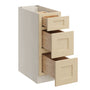 Versa Shaker RTA 12"W x 24"D x 34.5"H Base Cabinet with 3 Drawers