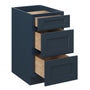 Cyber Grey RTA 18"W x 24"D x 34.5"H Base Cabinet with 3 Drawers