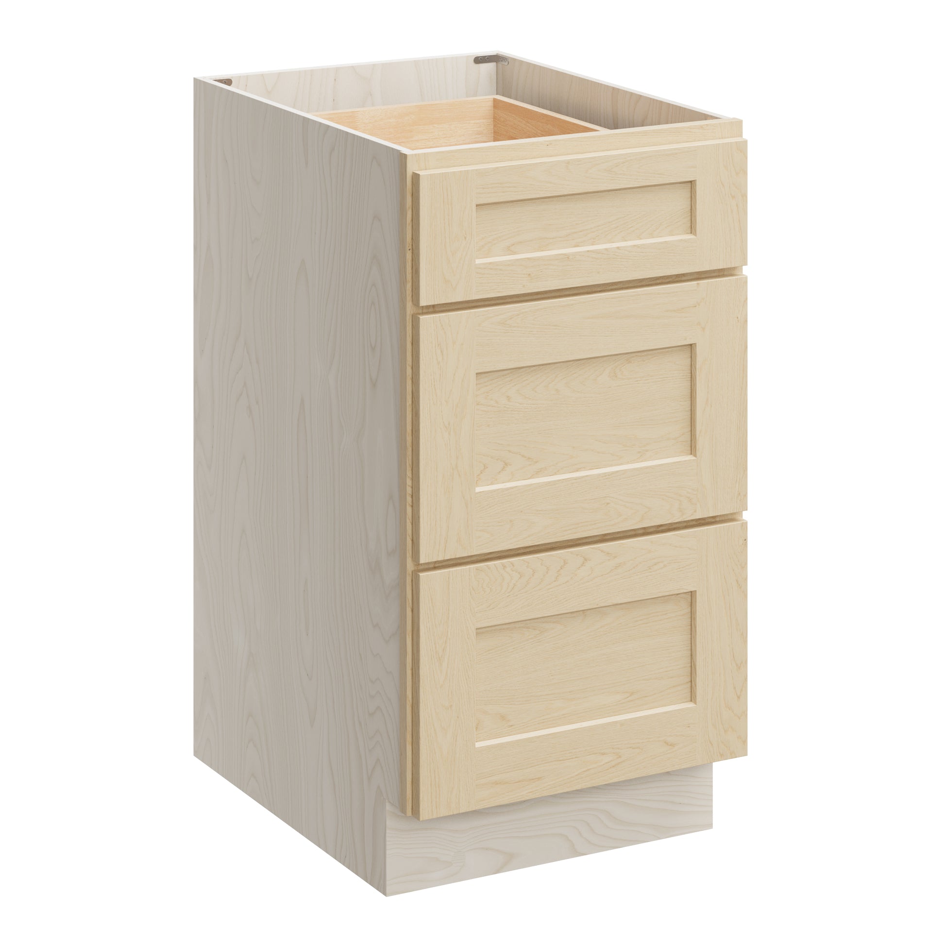 Versa Shaker RTA 18"W x 24"D x 34.5"H Base Cabinet with 3 Drawers