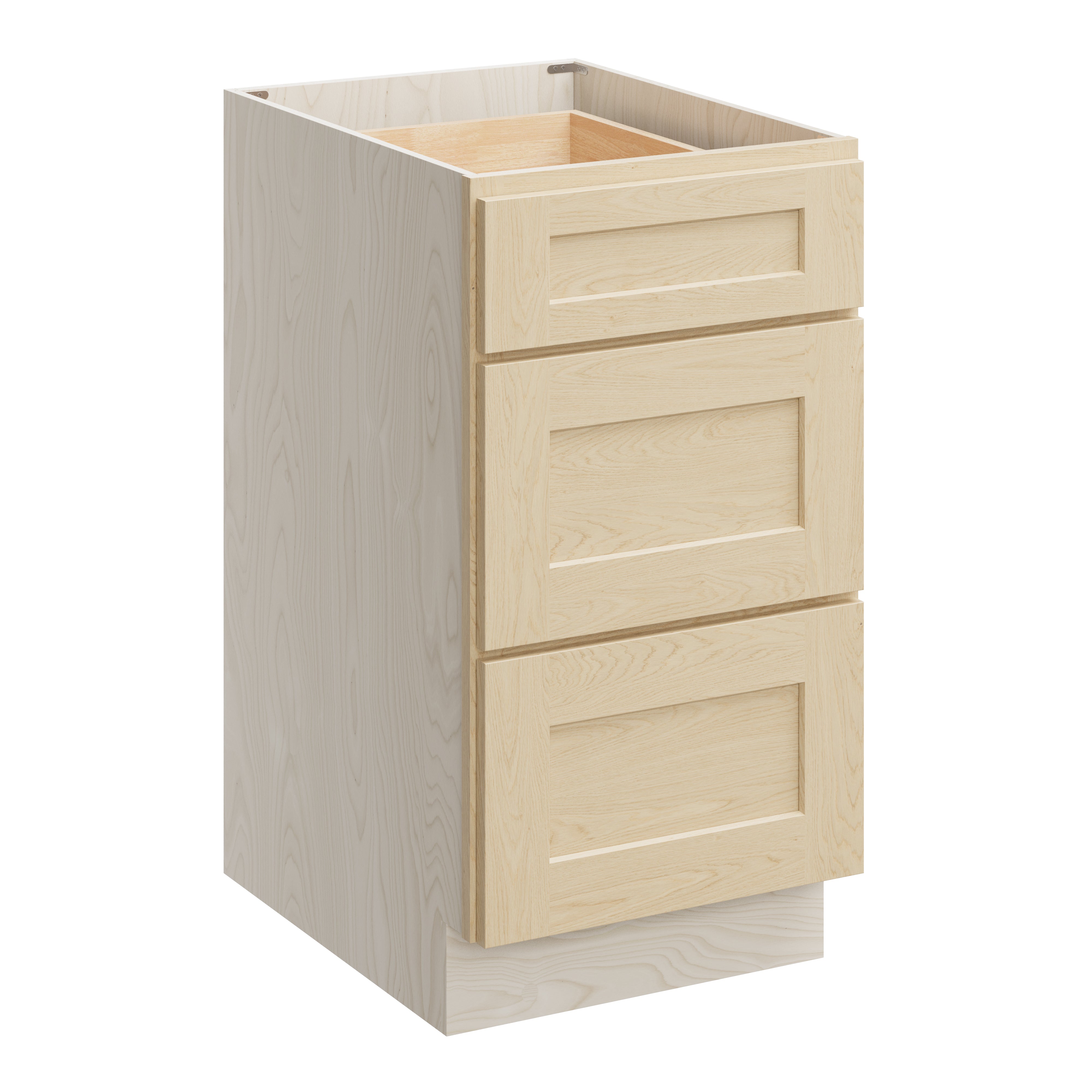 Versa Shaker RTA 18"W x 24"D x 34.5"H Base Cabinet with 3 Drawers