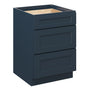 Cyber Grey RTA 24"W x 24"D x 34.5"H Base Cabinet with 3 Drawers