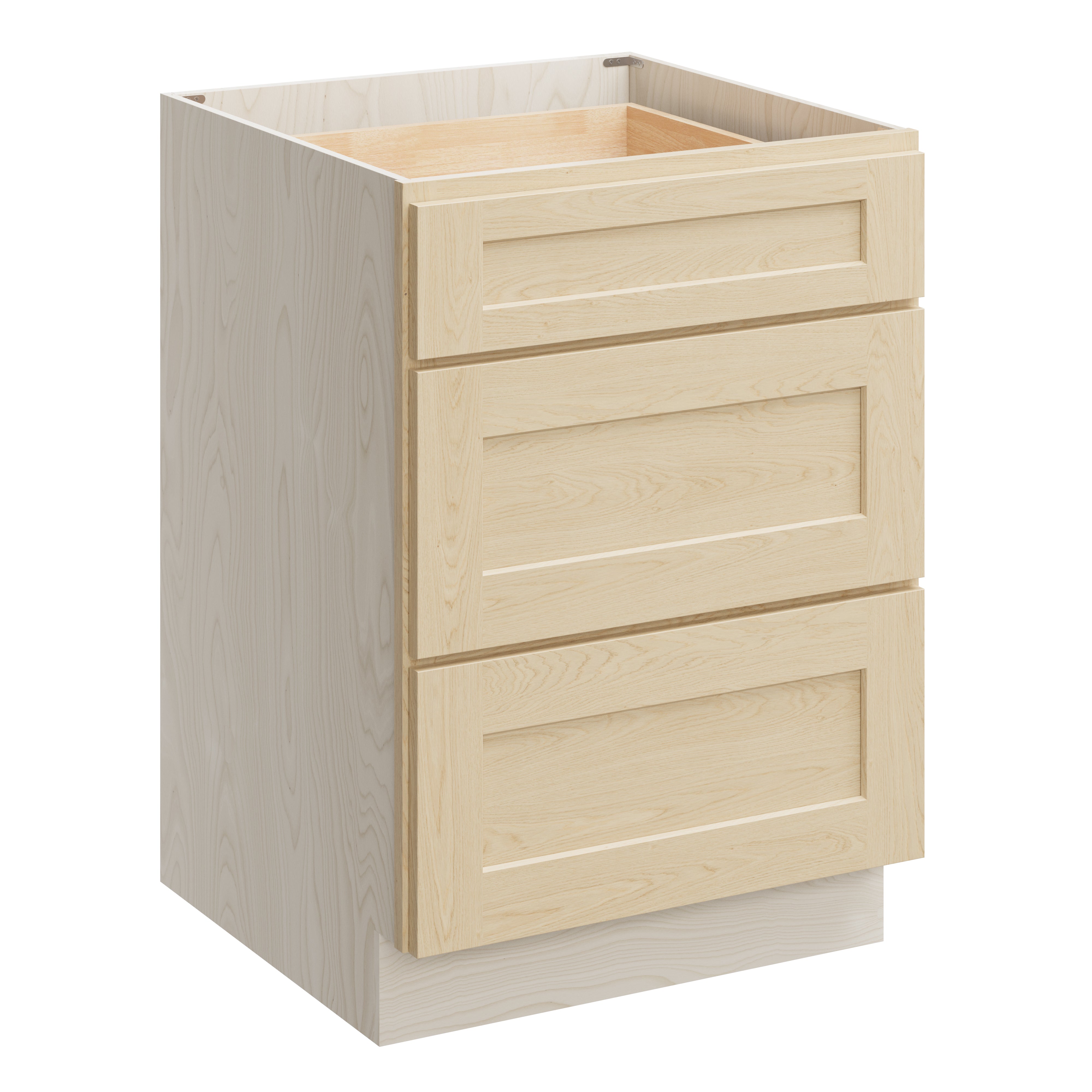 Versa Shaker RTA 24"W x 24"D x 34.5"H Base Cabinet with 3 Drawers