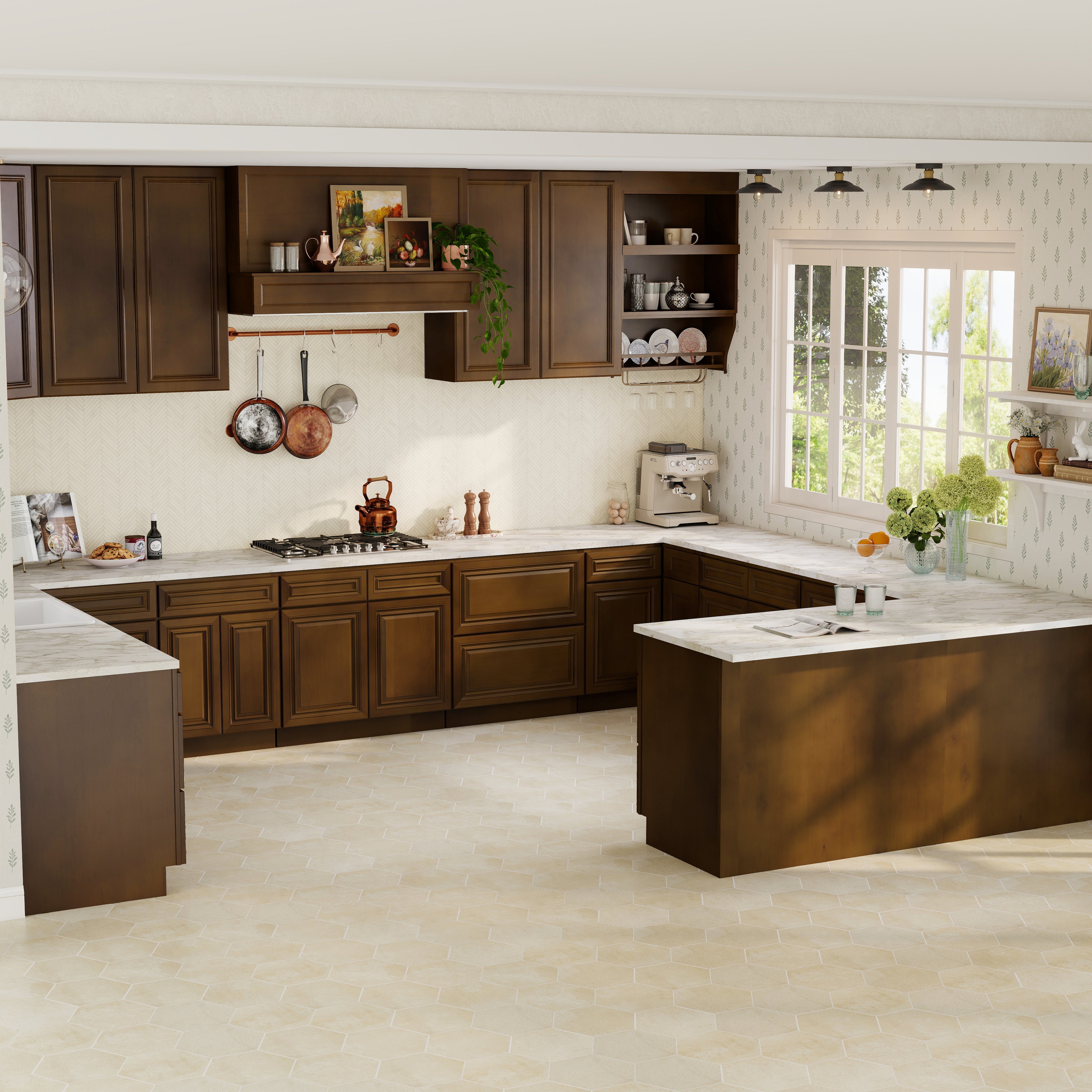 Dark Caramel - Ready To Assemble Kitchen Cabinets