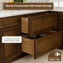 Dark Caramel RTA 36"W x 24"D x 34.5"H Base Cabinet with 2 Drawers