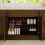 Dark Caramel RTA 36"W x 24"D x 34.5"H Base Cabinet with 2 Drawers and 2 Doors