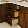 Dark Caramel RTA 24"W x 24"D x 34.5"H Base Cabinet with 3 Drawers