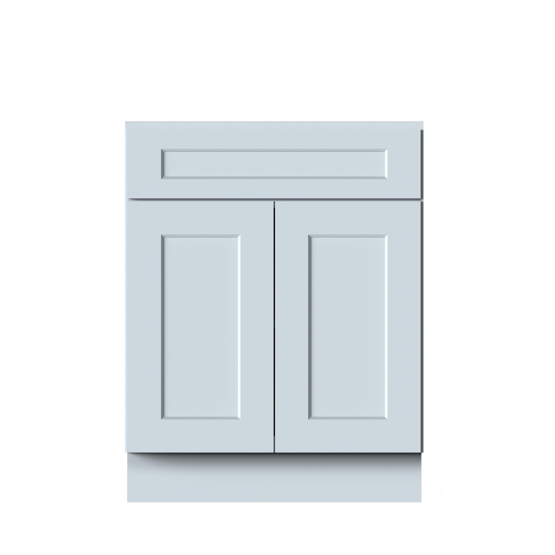 Dove Grey RTA 27"W x 24"D x 34.5"H Base Cabinet with 1 Drawer and 2 Doors