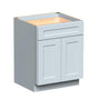 Dove Grey RTA 27"W x 24"D x 34.5"H Base Cabinet with 1 Drawer and 2 Doors