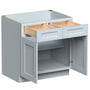 33"W x 24"D x 34.5"H Plywood Floor Base Kitchen Cabinet with Drawer Ready to Assemble