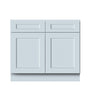 Dove Grey RTA 39"W x 24"D x 34.5"H Base Cabinet with 2 Drawers and 2 Doors