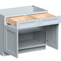 42"W x 24"D x 34.5"H Plywood Floor Base Kitchen Cabinet with Drawer Ready to Assemble