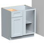 33"W x 24"D x 34.5"H Plywood Blind Corner Base Kitchen Cabinet with Drawer Ready to Assemble