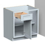 33"W x 24"D x 34.5"H Plywood Blind Corner Base Kitchen Cabinet with Drawer Ready to Assemble