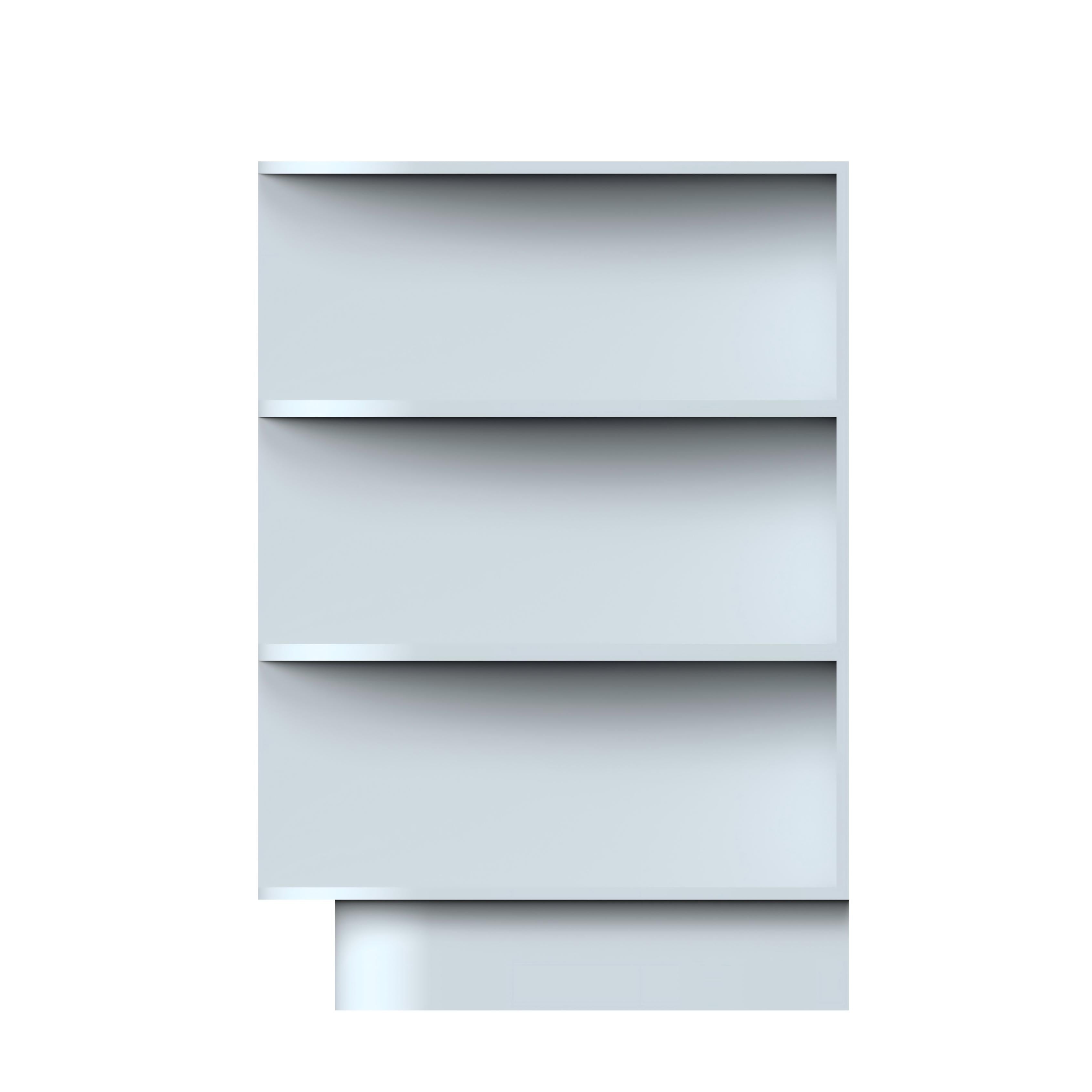 Dove Grey RTA 9"W x 24"D x 34.5"H End Corner Open Shelf Base Cabinet