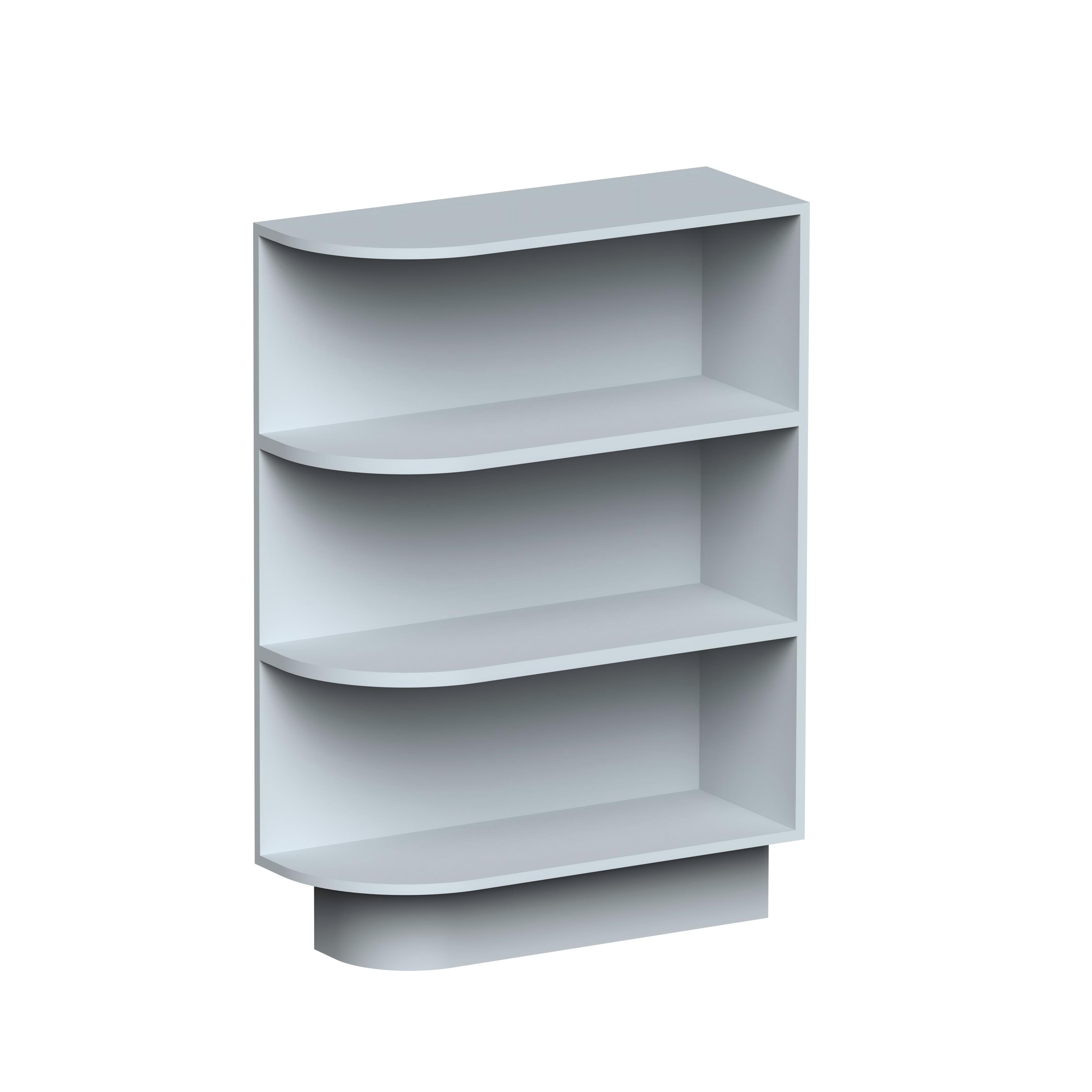 Dove Grey RTA 9"W x 24"D x 34.5"H End Corner Open Shelf Base Cabinet