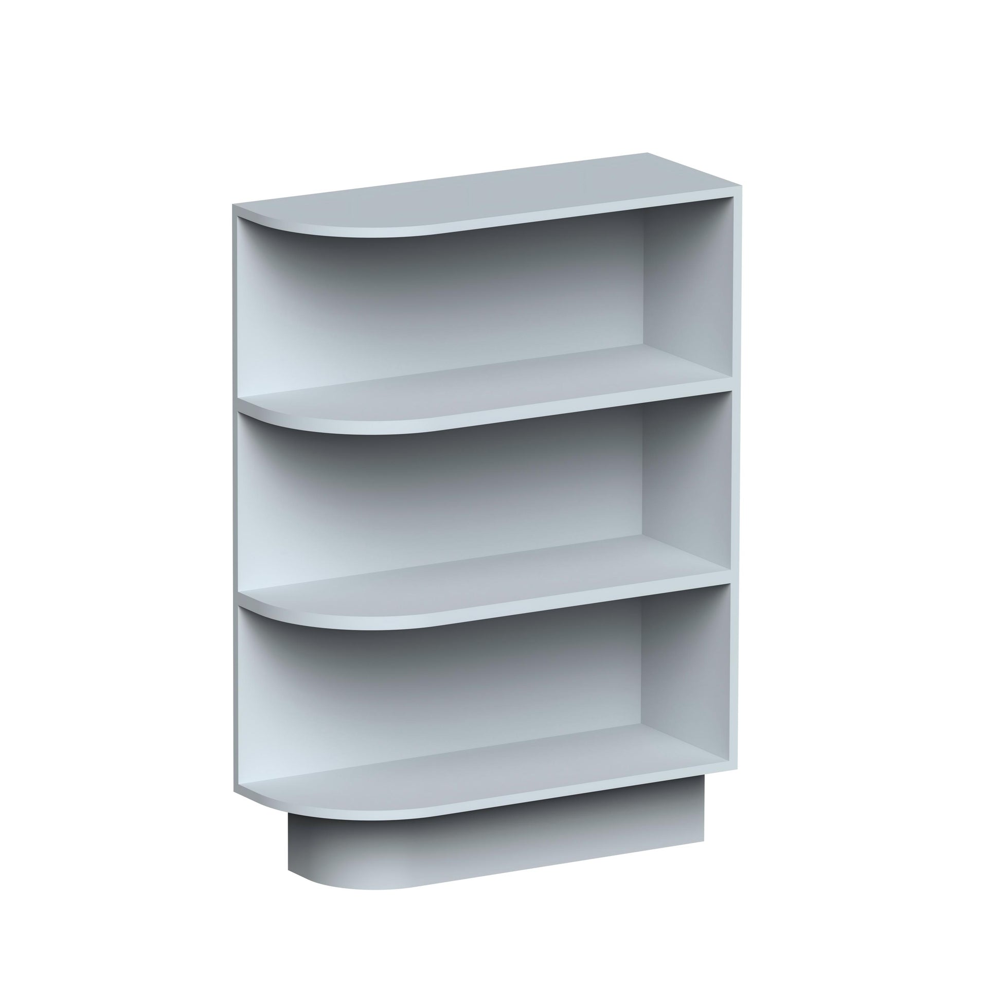 Dove Grey RTA 9"W x 24"D x 34.5"H End Corner Open Shelf Base Cabinet
