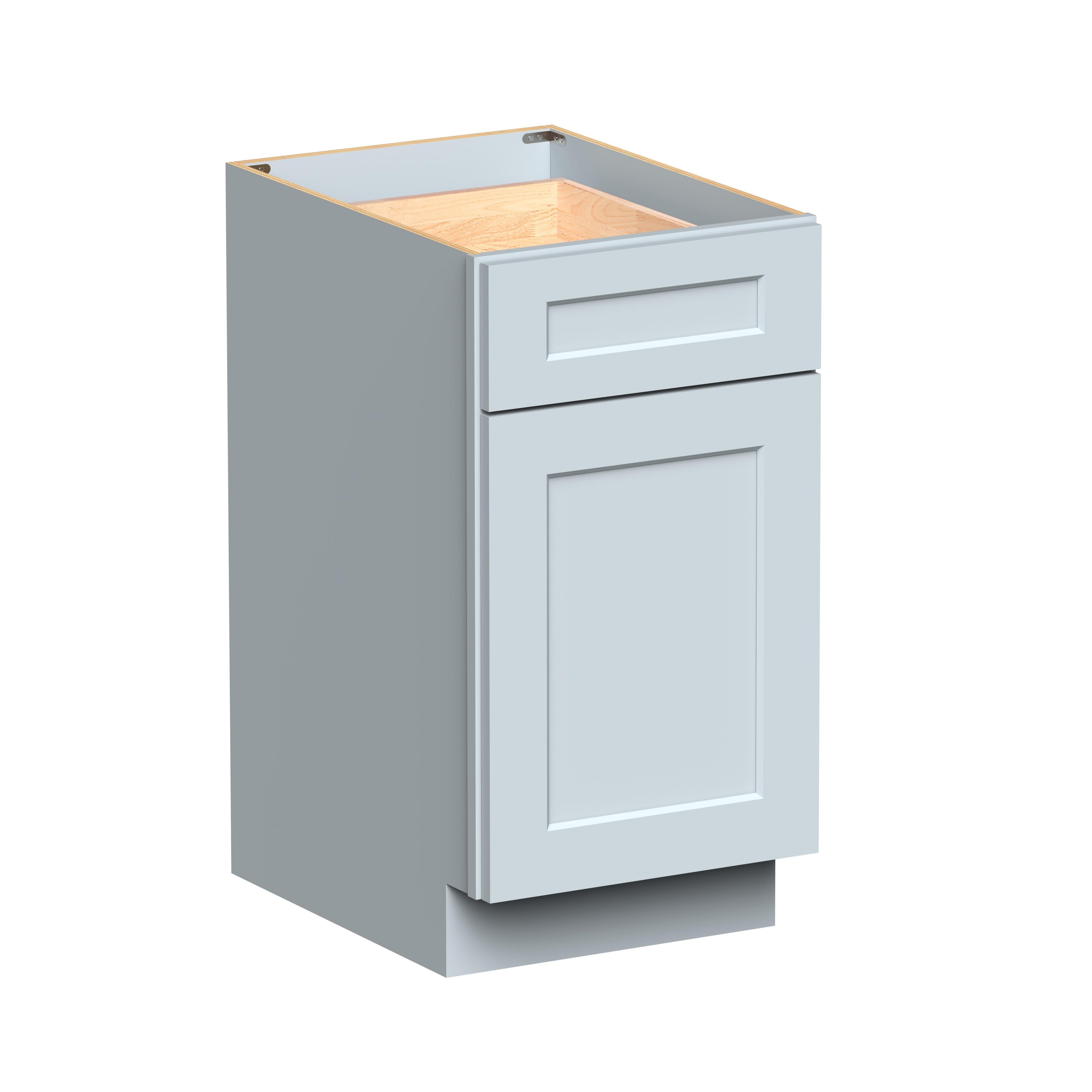 18"W x 24"D x 34.5"H Plywood Waste Basket Kitchen Base with 2 Drawers Ready to Assemble
